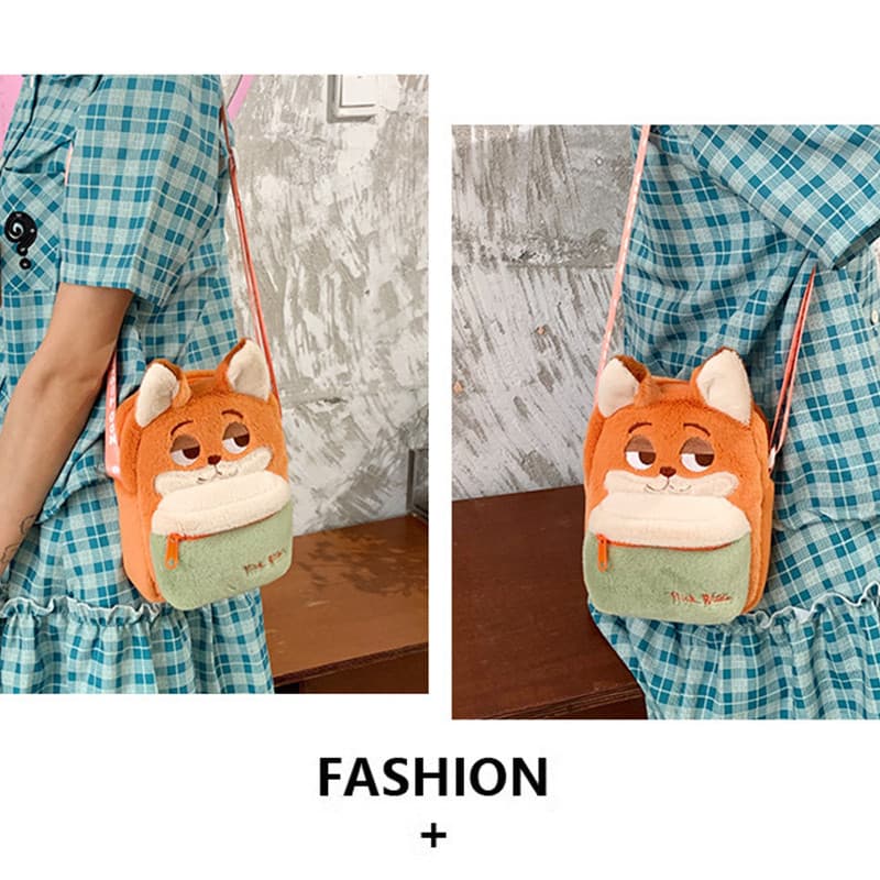 Zootopia กระเป๋าสะพายไหล่ กระเป๋าสะพายข้างแฟชั่น น่ารัก รูปแบบการ์ตูน crossbody bag รูปที่ 3