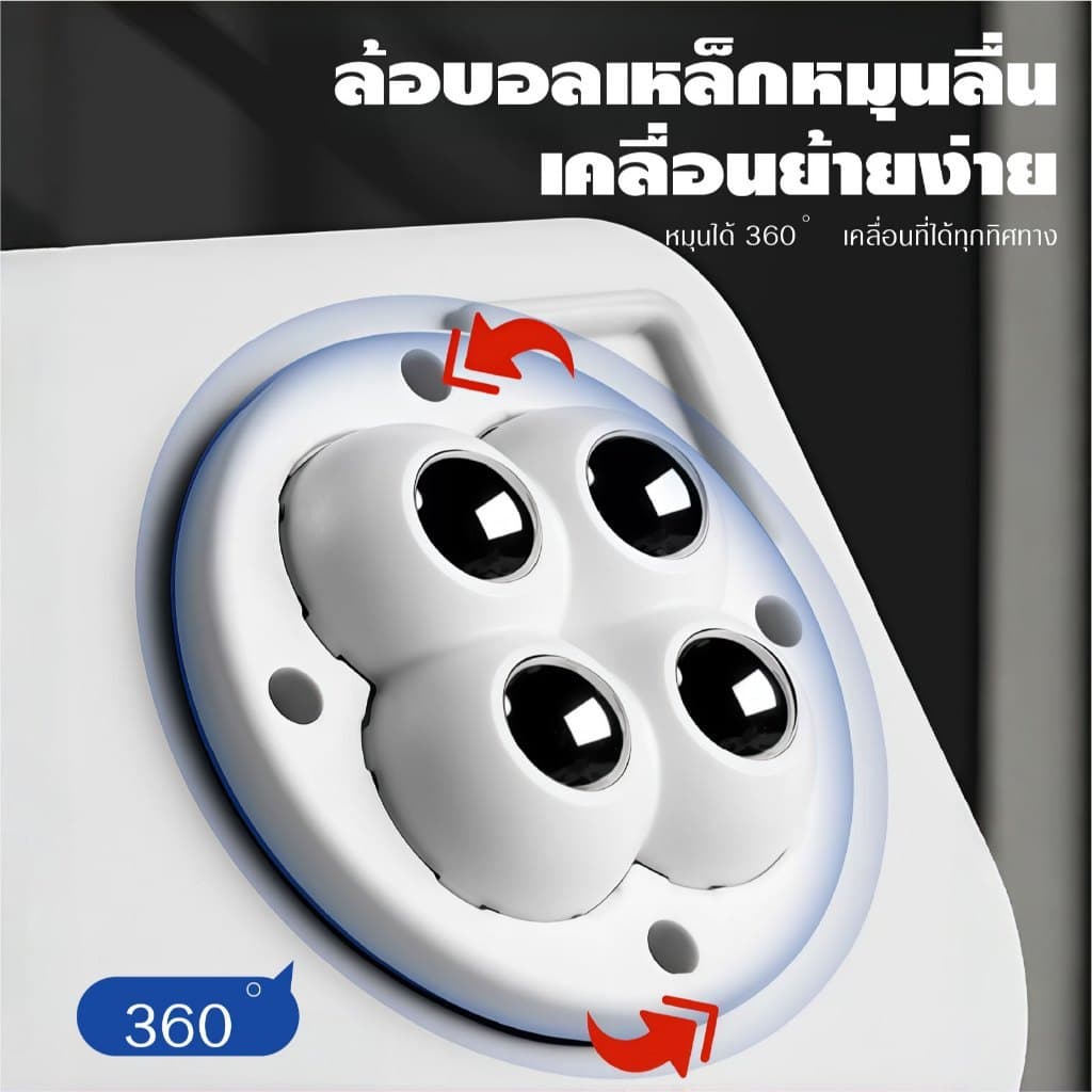 ล้อเลื่อนติดกาวในตัว หมุน360องศา เสียงเงียบไม่รบกวน รองรับน้ำหนักสูง ติดตั้งง่ายไม่ทำลายเฟอร์นิเจอร์ใช้งานได้หลากหลาย รูปที่ 4