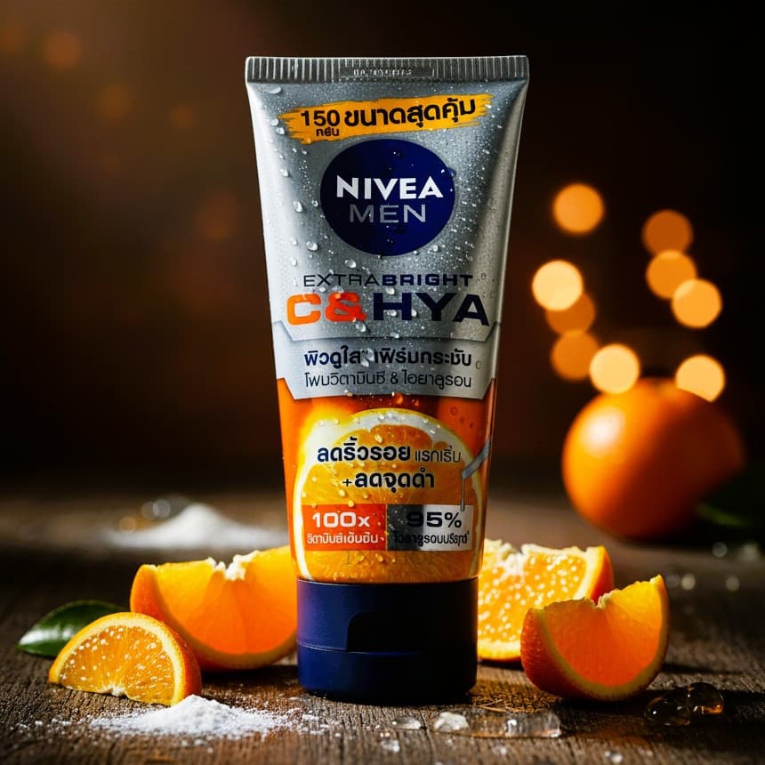 Nivea นีเวีย เอ็กซ์ตร้าไบรท์ ซีแอนด์ไฮยา 150ML. หลอดใหญ่ Nivea EXTRA BRIGHT C&HYA รูปที่ 1