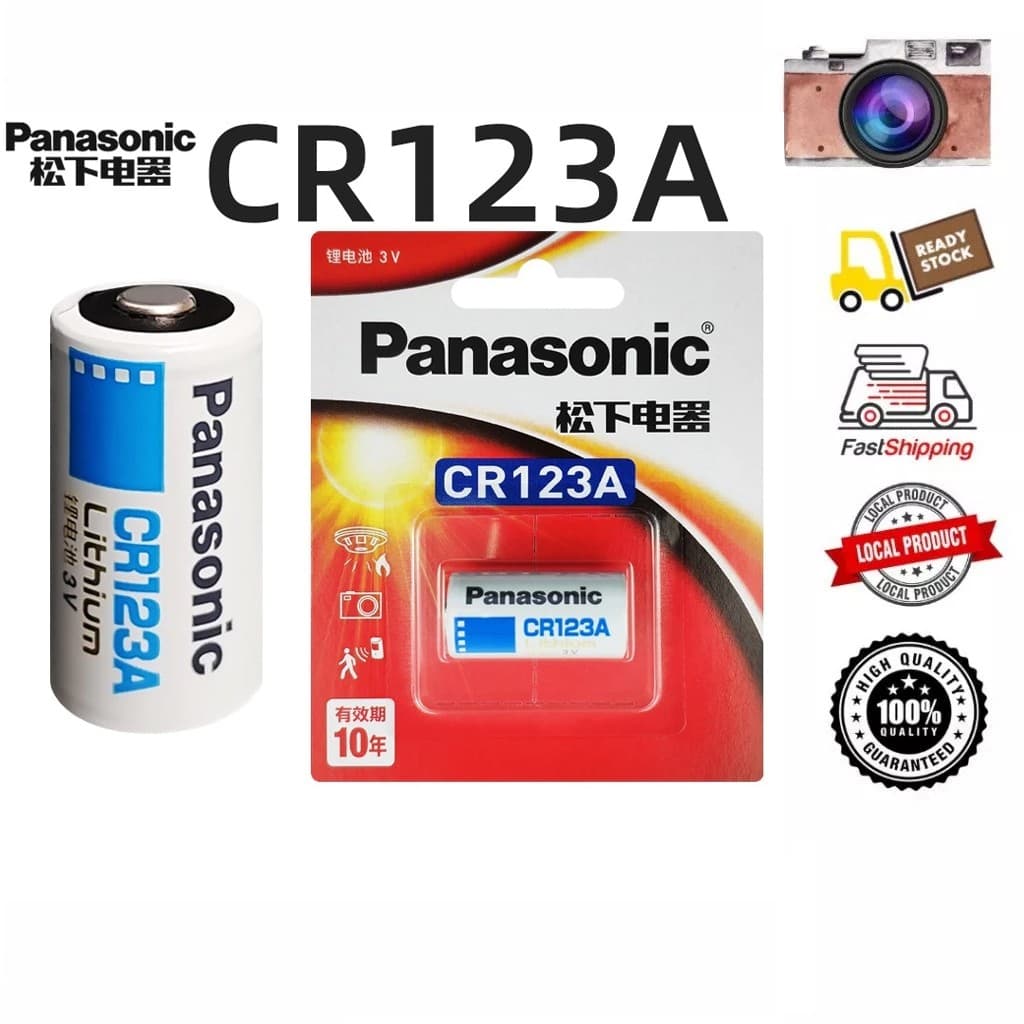 Panasonic CR123A Lithium 3V. 123A , CR123 รูปที่ 1