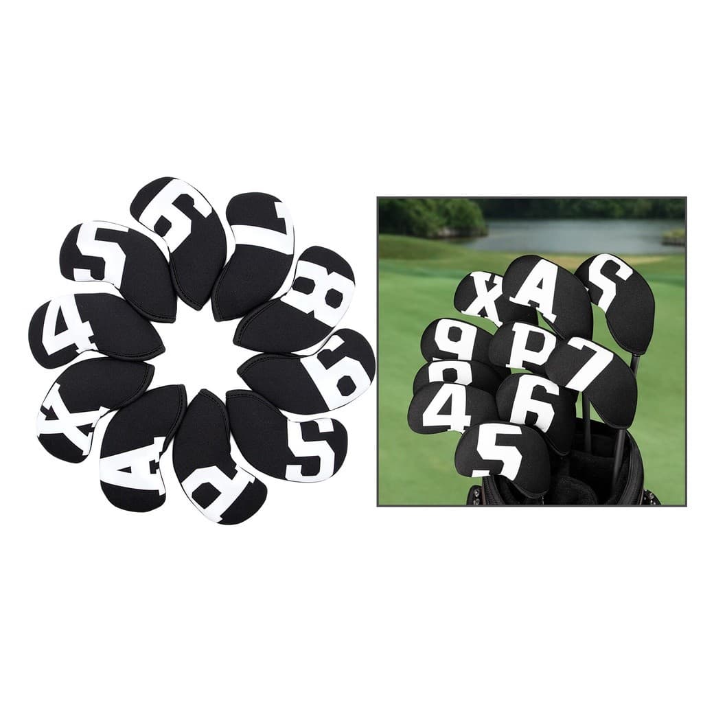 GOLF IRON COVER หัวกอล์ฟเหล็กเซ็ทคลุมเตียง4/5/6/7/8/9/A/P/S/X 10PCS Headcovers Iron Club รูปที่ 4