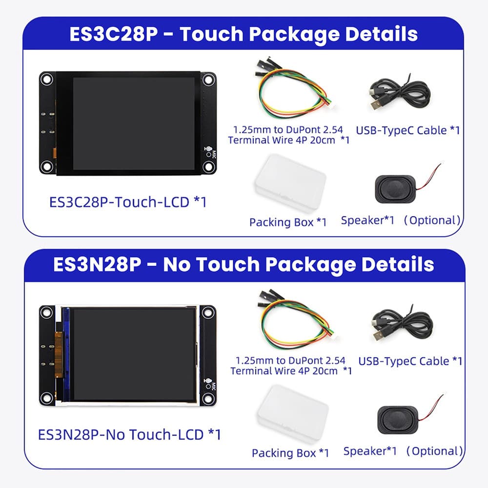 ESP32-S3 ES3C28P บอร์ดพัฒนา WiFi BT สมาร์ทจอแสดงผลหน้าจอ 2.8 นิ้วโมดูล TFT หน้าจอสัมผัสรองรับ XiaoZhi Type-C รูปที่ 9