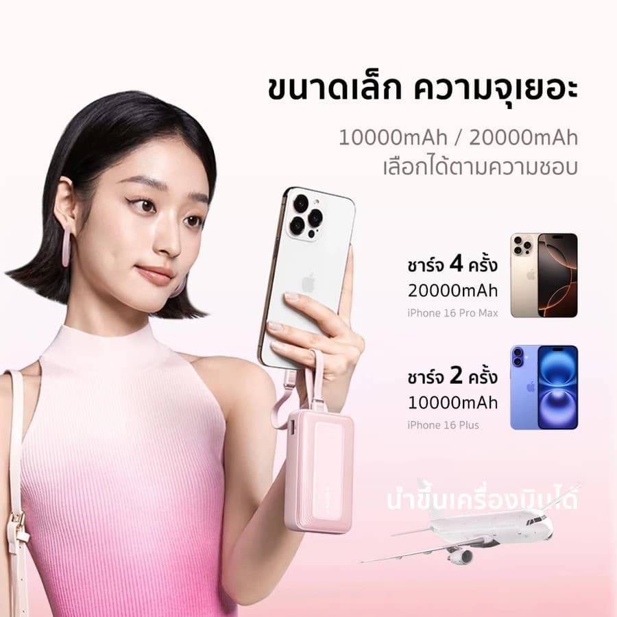 New Anker Power Bank 20000 mAh แบตสํารอง 4 พอร์ต ชาร์จเร็ว 30W สาย USB-C และ ในตัว สำหร รูปที่ 4