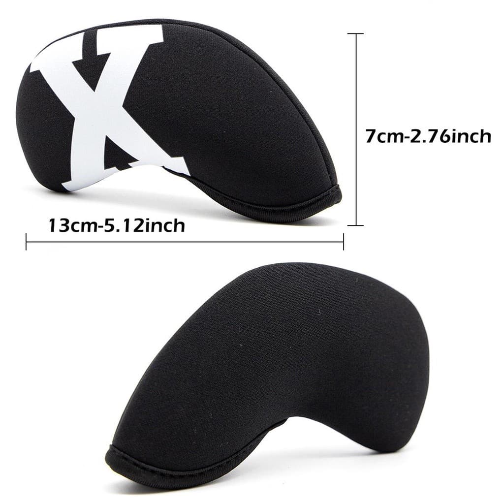 GOLF IRON COVER หัวกอล์ฟเหล็กเซ็ทคลุมเตียง4/5/6/7/8/9/A/P/S/X 10PCS Headcovers Iron Club รูปที่ 6