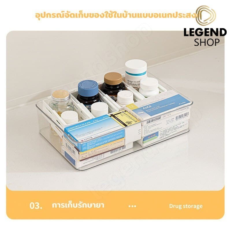 ที่แบ่งช่องในตู้เย็น อุปกรณ์แบ่งช่องลิ้นชักตู้เย็น อเนกประสงค์ สามารถปรับได้ รูปที่ 7