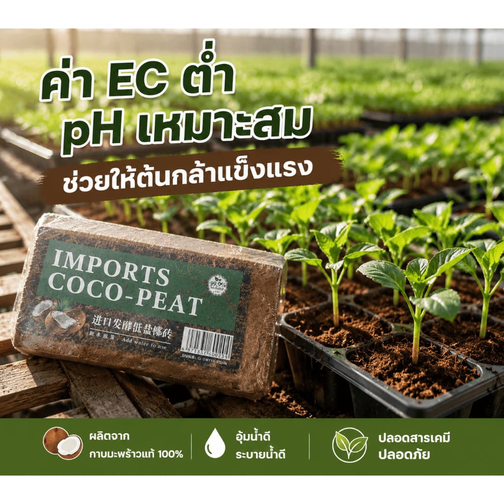 NikiHome ขุยมะพร้าวอัดก้อน เกรดพรีเมียม 100% ขุยมะพร้าวอัดก้อน สำหรับปลูกต้นไม้ พองตัวเร็ว รูปที่ 6