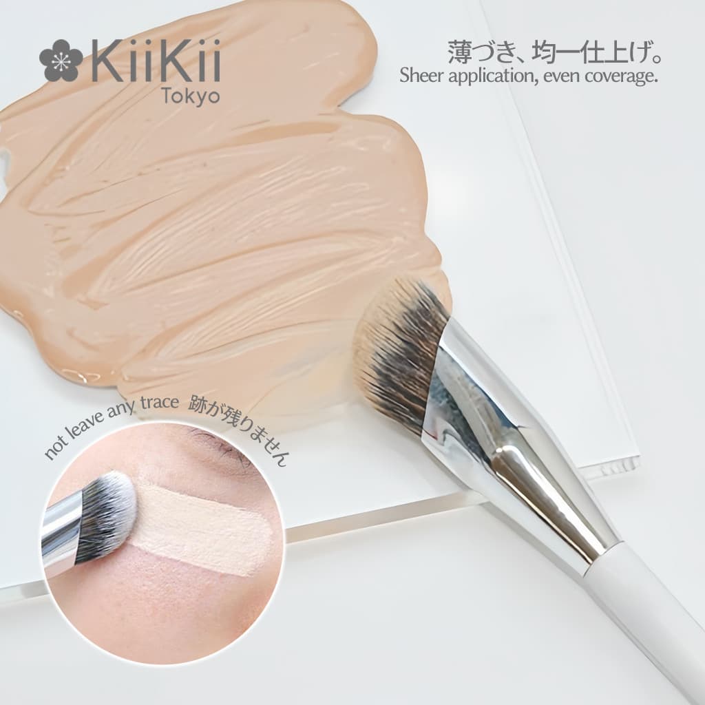 KiiKii Beauty แปรงรองพื้นแบบมุมเฉียง แปรงรองพื้นหัวทุยส์ เสริมจุดเฉพาะทาง ปกปิดดีด เนื้อขนนุ่ม ใช้งานลื่น รูปที่ 3
