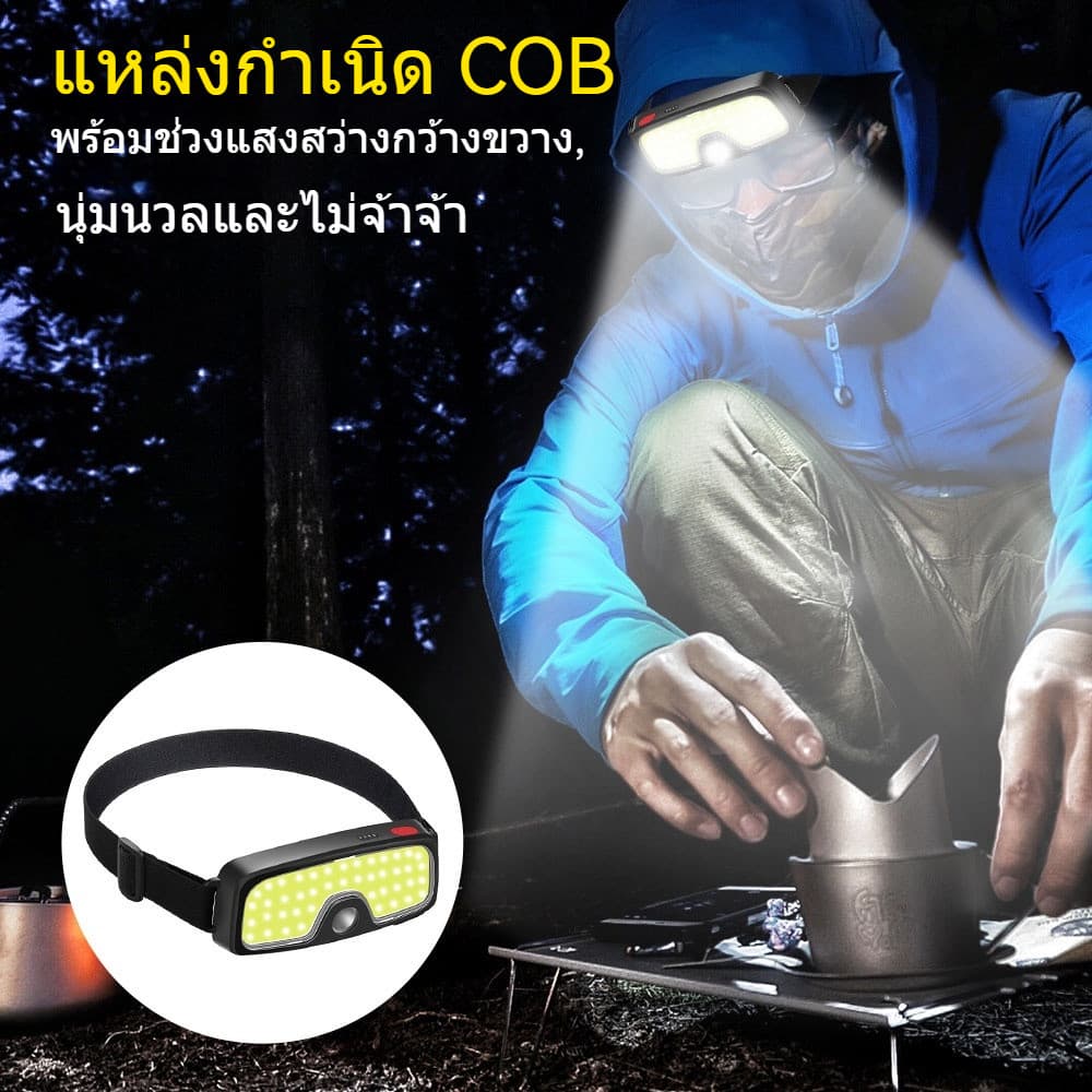 ไฟหน้าสำหรับปั่นจักรยาน ไฟ LED สว่าง แบตเตอรี่ความจุสูง กันน้ำ S00152 รูปที่ 6