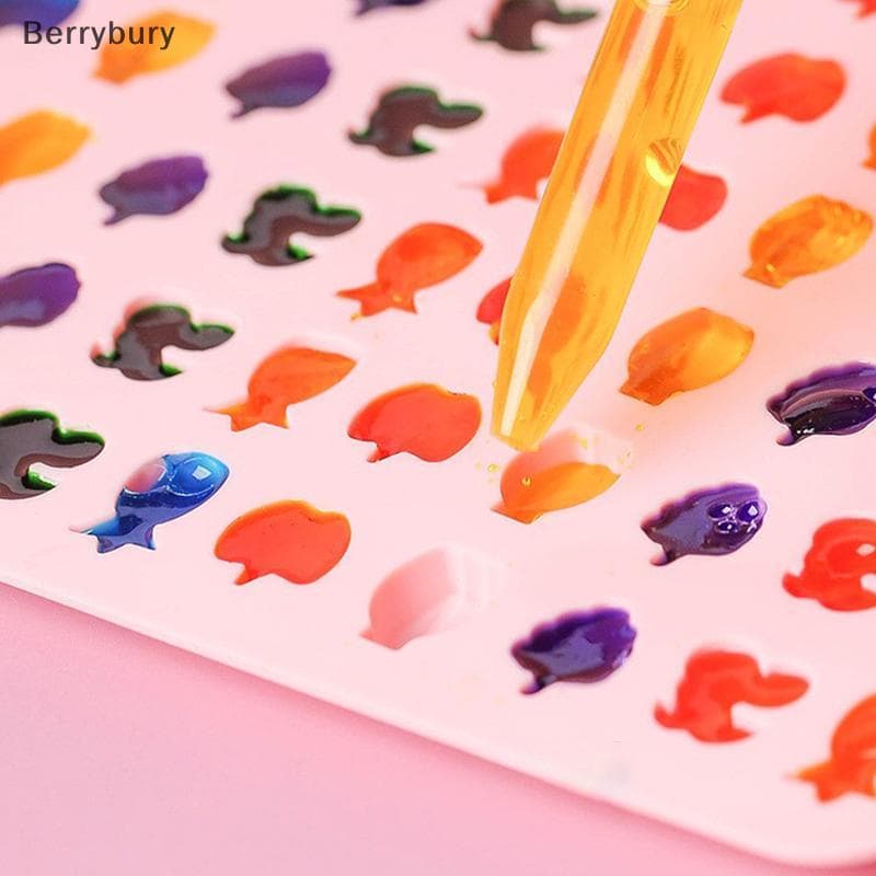 Berrybury ผสมผลไม้สัตว์ซิลิโคนช็อกโกแลตแม่พิมพ์ปลา Fudge Candy Jelly Mould เรขาคณิตหัวใจเค้กตกแต่งเบเกอรี่ถาดน้ําแข็งของขวัญใหม่ รูปที่ 9