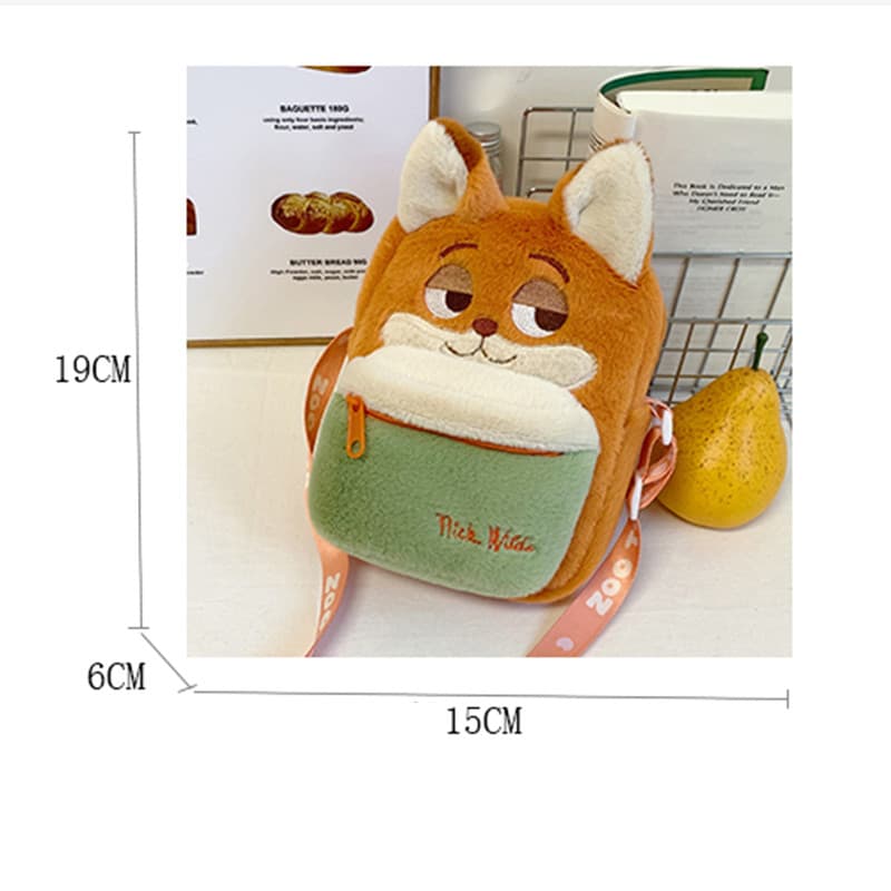 Zootopia กระเป๋าสะพายไหล่ กระเป๋าสะพายข้างแฟชั่น น่ารัก รูปแบบการ์ตูน crossbody bag รูปที่ 6