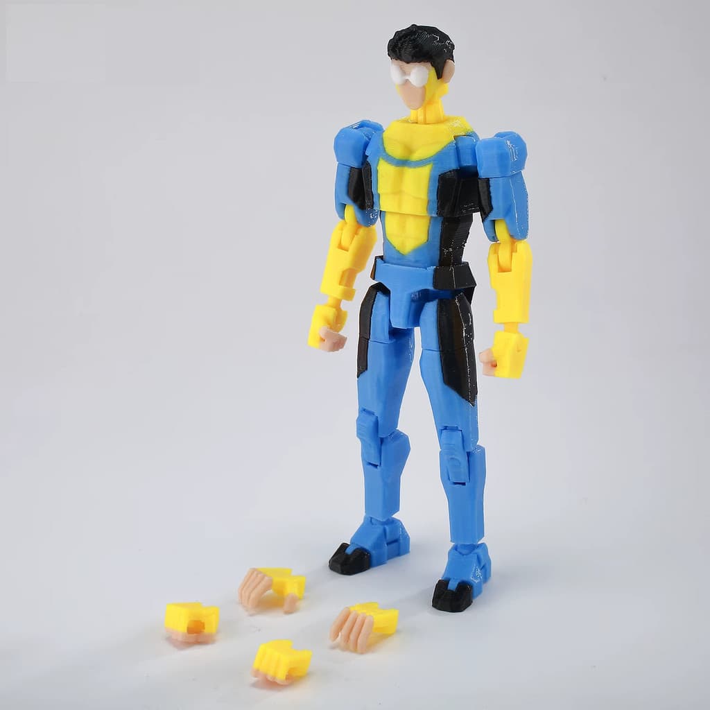 Invincible Young Man ของเล่นการพิมพ์ 3D บล็อกตัวต่อที่สามารถเคลื่อนย้ายได้สุด Invincible Mark Masked Superman Prisoner Series Action Figure รูปที่ 4