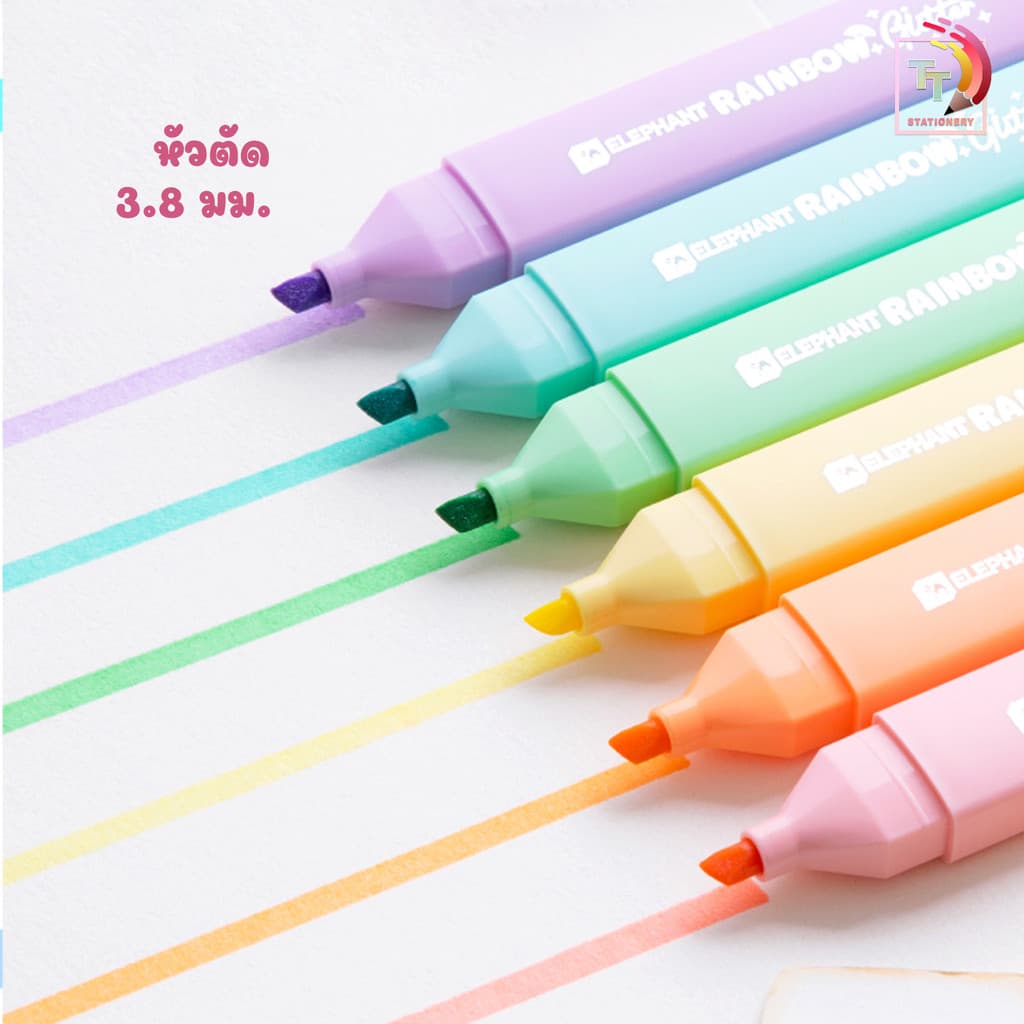 Elephant ปากกาเน้นข้อความ ไฮไลท์ รุ่น Rainbow /Rainbow Glitter ขนาด 3.8 มม. รูปที่ 6