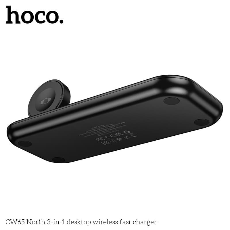 HOCO CW65 แท่นชาร์จไร้สาย 3in1 รองรับ มือถือ Phone / iOS Watch / หูฟัง จ่ายไฟ 15W Qi Wireless Charger hc6 รูปที่ 5