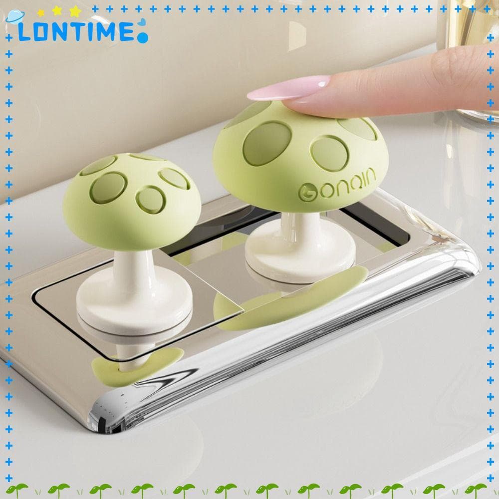 LONTIME ปุ่มกดถังชักโครก, กาวเล็บป้องกันห้องน้ํากดปุ่ม, เห็ดรูป Creative Multifunctional ถังน้ํา Push Switch รูปที่ 1