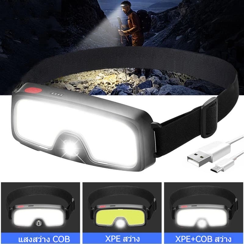 ไฟหน้าสำหรับปั่นจักรยาน ไฟ LED สว่าง แบตเตอรี่ความจุสูง กันน้ำ S00152 รูปที่ 7