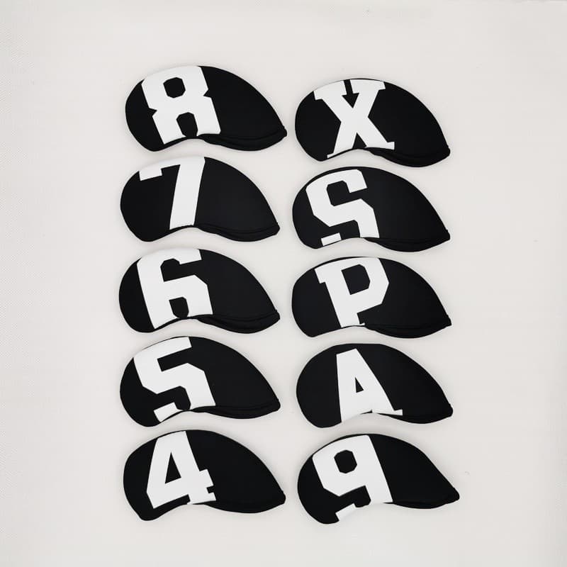 GOLF IRON COVER หัวกอล์ฟเหล็กเซ็ทคลุมเตียง4/5/6/7/8/9/A/P/S/X 10PCS Headcovers Iron Club รูปที่ 2
