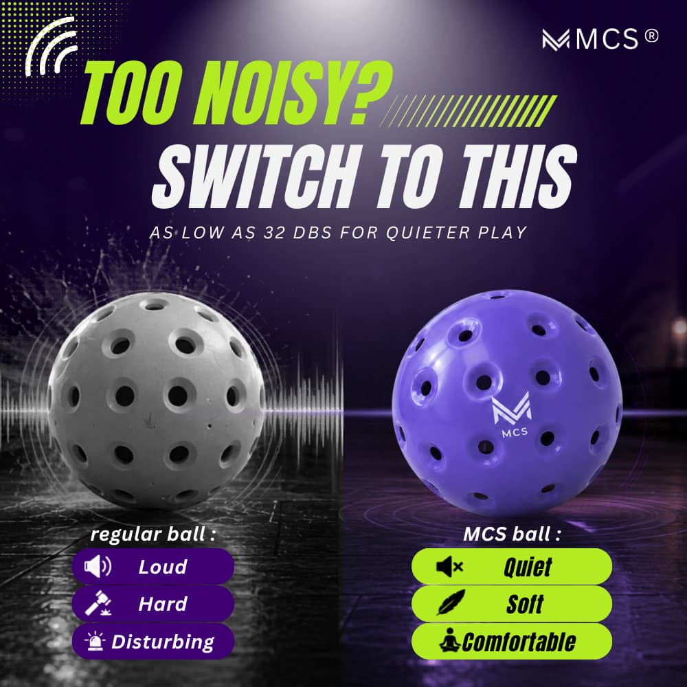MCS Pro ลูกบอลฝึกซ้อมในร่ม Silent Pickleball | ลูกบอลโฟม ปู่ เงียบเป็นพิเศษสําหรับฝึกซ้อมในร่มและการเล่นเสียงรบกวนต่ํา รูปที่ 3