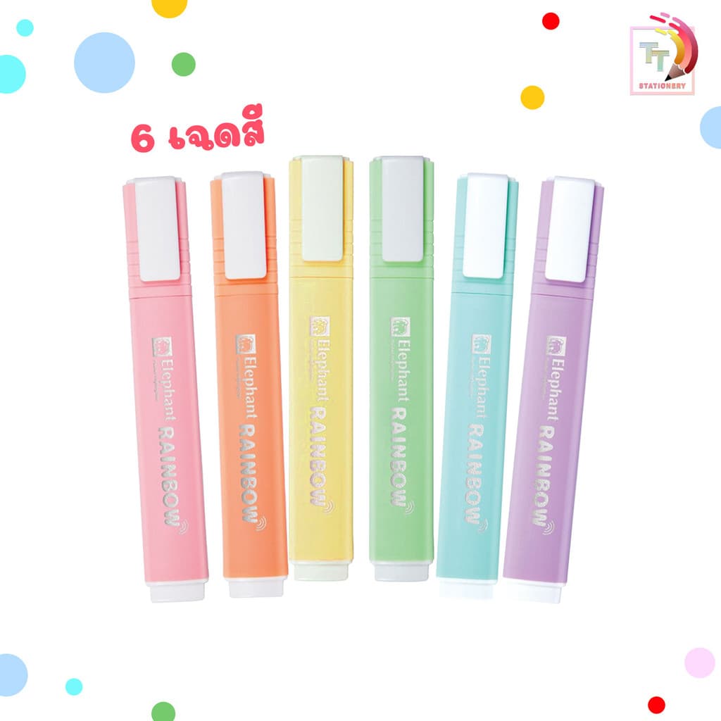 Elephant ปากกาเน้นข้อความ ไฮไลท์ รุ่น Rainbow /Rainbow Glitter ขนาด 3.8 มม. รูปที่ 3