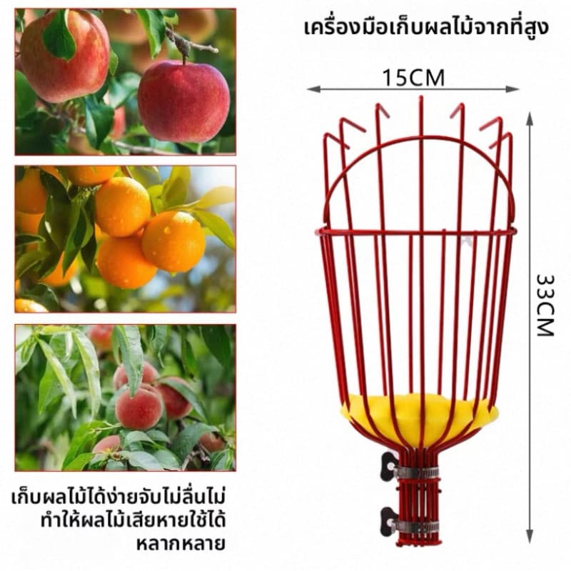 DZB HOMEE ที่สอยผลไม้ สามารถถอดออกได้ ตะกร้าลึก คุณภาพดี ทันสมัย เก็บผลได้เยอะ พร้อมจัดส่งสินค้า รูปที่ 8