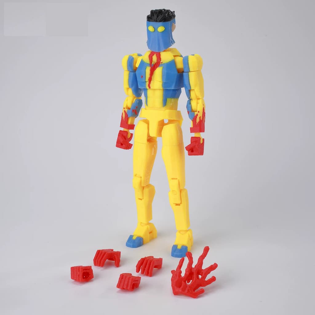 Invincible Young Man ของเล่นการพิมพ์ 3D บล็อกตัวต่อที่สามารถเคลื่อนย้ายได้สุด Invincible Mark Masked Superman Prisoner Series Action Figure รูปที่ 2