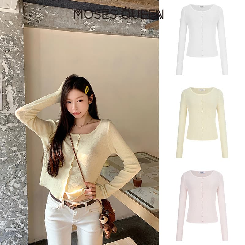 < MOSESQUEEN > โมเสส คาร์ดิแกนผู้หญิง ลายละเอียดทอแน่นแขนยาว สไตล์เรียบง่าย ใส่ง่ายตลอดปี เหมาะทั้งใส่ในและนอกบ้าน #69001 รูปที่ 7