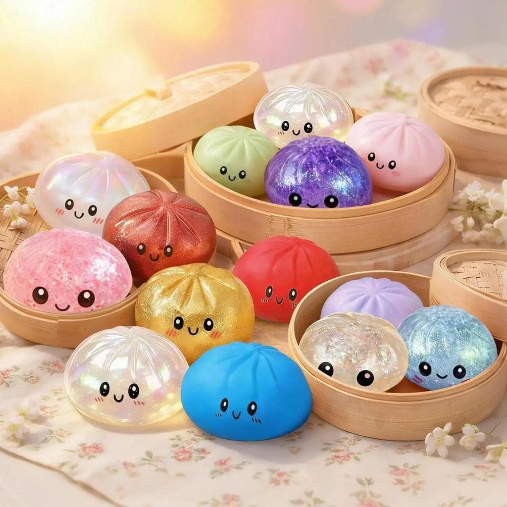 ของเล่นบีบคลายเครียด Squishy รูปซาลาเปาหลากสี บีบแล้วคืนตัวช้า ของเล่นเด็ก/ผู้ใหญ่ พร้อมส่งจากไทย เก็บปลายทาง (COD)