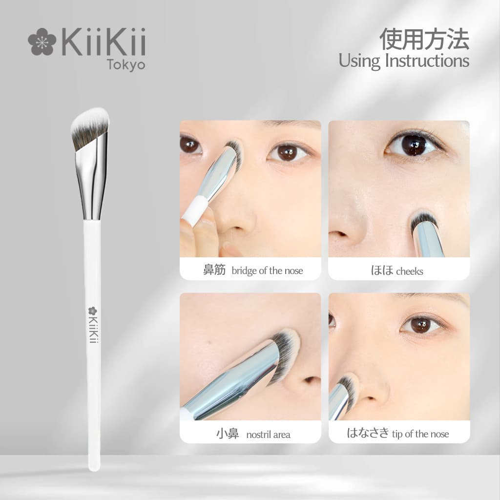 KiiKii Beauty แปรงรองพื้นแบบมุมเฉียง แปรงรองพื้นหัวทุยส์ เสริมจุดเฉพาะทาง ปกปิดดีด เนื้อขนนุ่ม ใช้งานลื่น รูปที่ 7