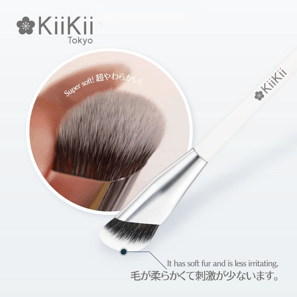 KiiKii Beauty แปรงรองพื้นแบบมุมเฉียง แปรงรองพื้นหัวทุยส์ เสริมจุดเฉพาะทาง ปกปิดดีด เนื้อขนนุ่ม ใช้งานลื่น รูปที่ 2