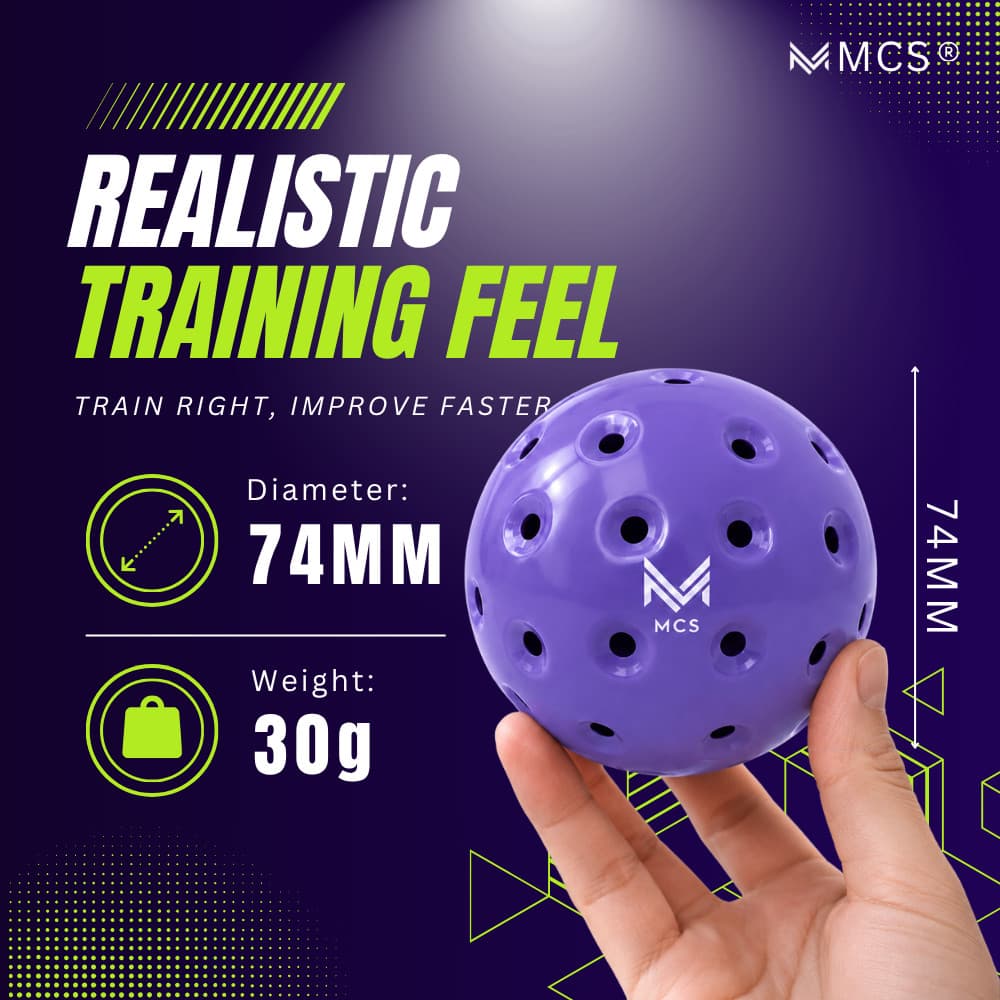 MCS Pro ลูกบอลฝึกซ้อมในร่ม Silent Pickleball | ลูกบอลโฟม ปู่ เงียบเป็นพิเศษสําหรับฝึกซ้อมในร่มและการเล่นเสียงรบกวนต่ํา รูปที่ 5