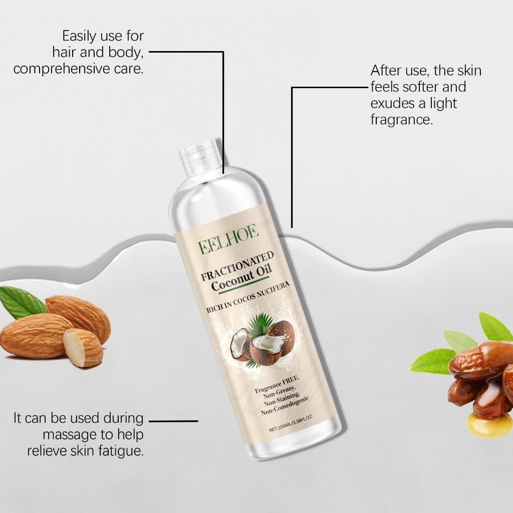 EELHOE Coconut Hair Oil 100ml เซรั่มน้ำมันมะพร้าว พิณนารา น้ำมันผมมะพร้าว บำรุงผม เซรั่มบำรุงเส้นผม เซรั่มบำรุงผมแห้ง รูปที่ 6