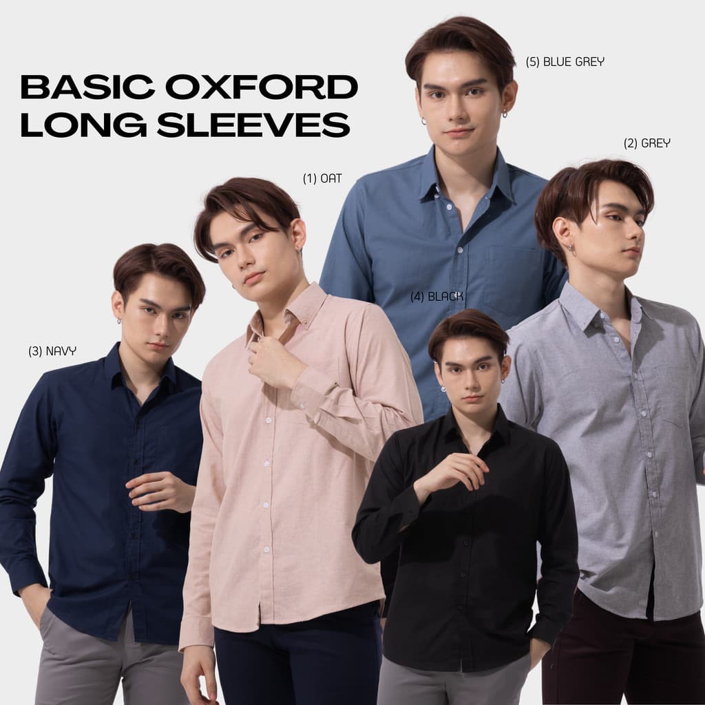 เสื้อเชิ้ตคอปกแขนยาว 7 สี REGULAR FIT SHIRT ผ้าออกฟอร์ด COTTON 100% เสื้อเชิ้ตผู้ชาย เสื้อเชิ้ตทำงาน รูปที่ 3