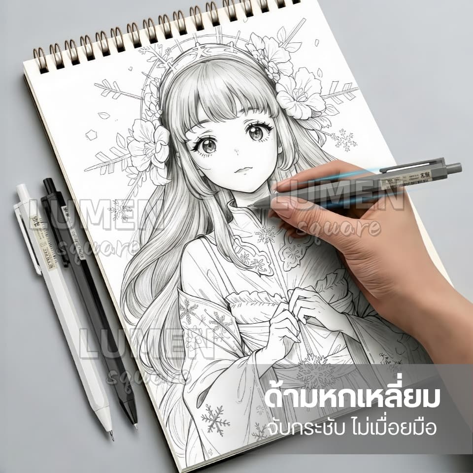 ดินสอกดสไตล์มูจิ 0.5มม ดินสอกดอัตโนมัติ ไส้ดินสอ เครื่องเขียน ดินสอ โรงเรียน ยางลบ M&g HB สำนักงาน ดินสอ2B ปากกา รูปที่ 8