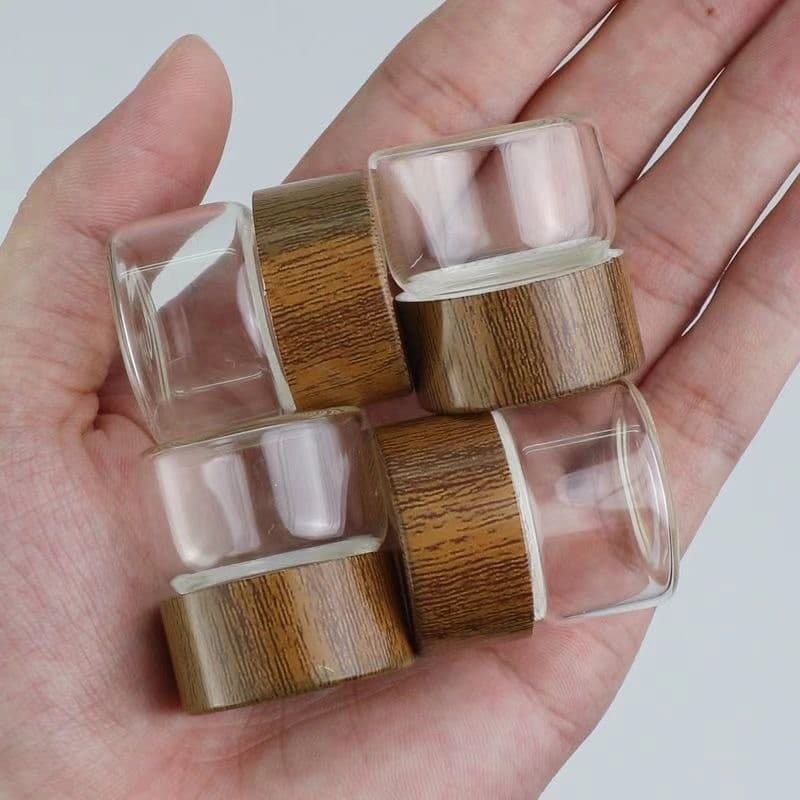 ขวดแก้วจิ๋ว10ml , 30ml ขวดแก้วฝาไม้ ขวดครีมไซส์เล็ก พกพาง่าย ใช้ใส่ครีม โลชั่น บาล์ม หรือเครื่องหอมต่าง ๆ รูปที่ 5