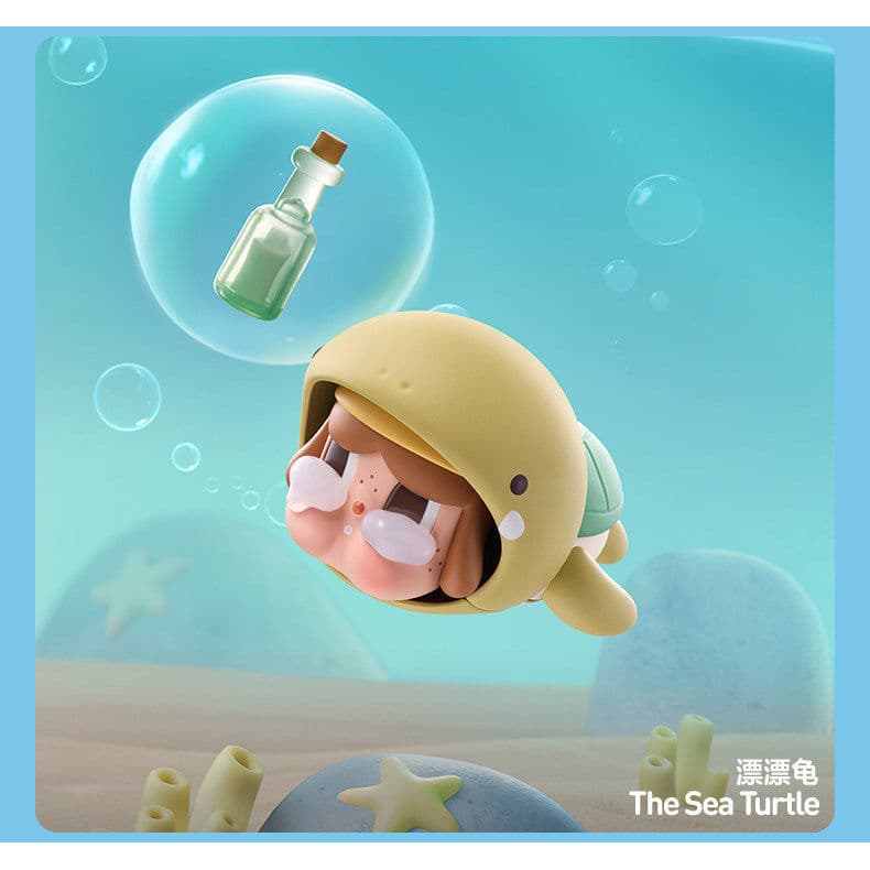 P POPMART CRYBABY Tears Flow เข้าสู่ Sea Series เครื่องประดับอินเทรนด์เล่นรูป Mystery กล่องของขวัญ รูปที่ 7