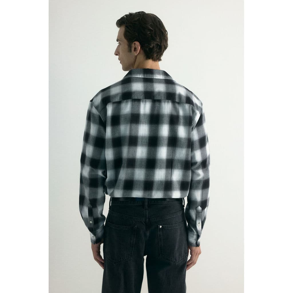 H&M เสื้อเชิ้ตผ้าฟลานเนลทรงหลวม ผู้ชาย 1289476_1 รูปที่ 3
