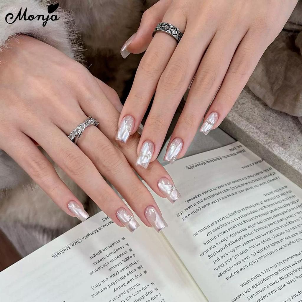 Monja 5 ml/กล่องเล็บ Spider UV เจลโปแลนด์สีซาติน Pearlescent ผ้าไหม Smooth Shine สะท้อนแสง Elastic รูปที่ 6