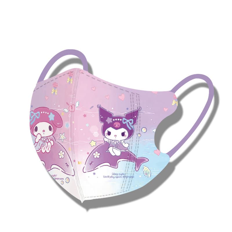 SANRIO หน้ากากการ์ตูนเด็ก ซานริโอ 3ง แบบใช้แล้วทิ้งสําหรับนักเรียน 4-12 ปีฤดูร้อนระบายอากาศและกันฝุ่นหน้ากากเด็กบรรจุภัณฑ์อิสระสูงความงาม ทํานอง หน รูปที่ 4