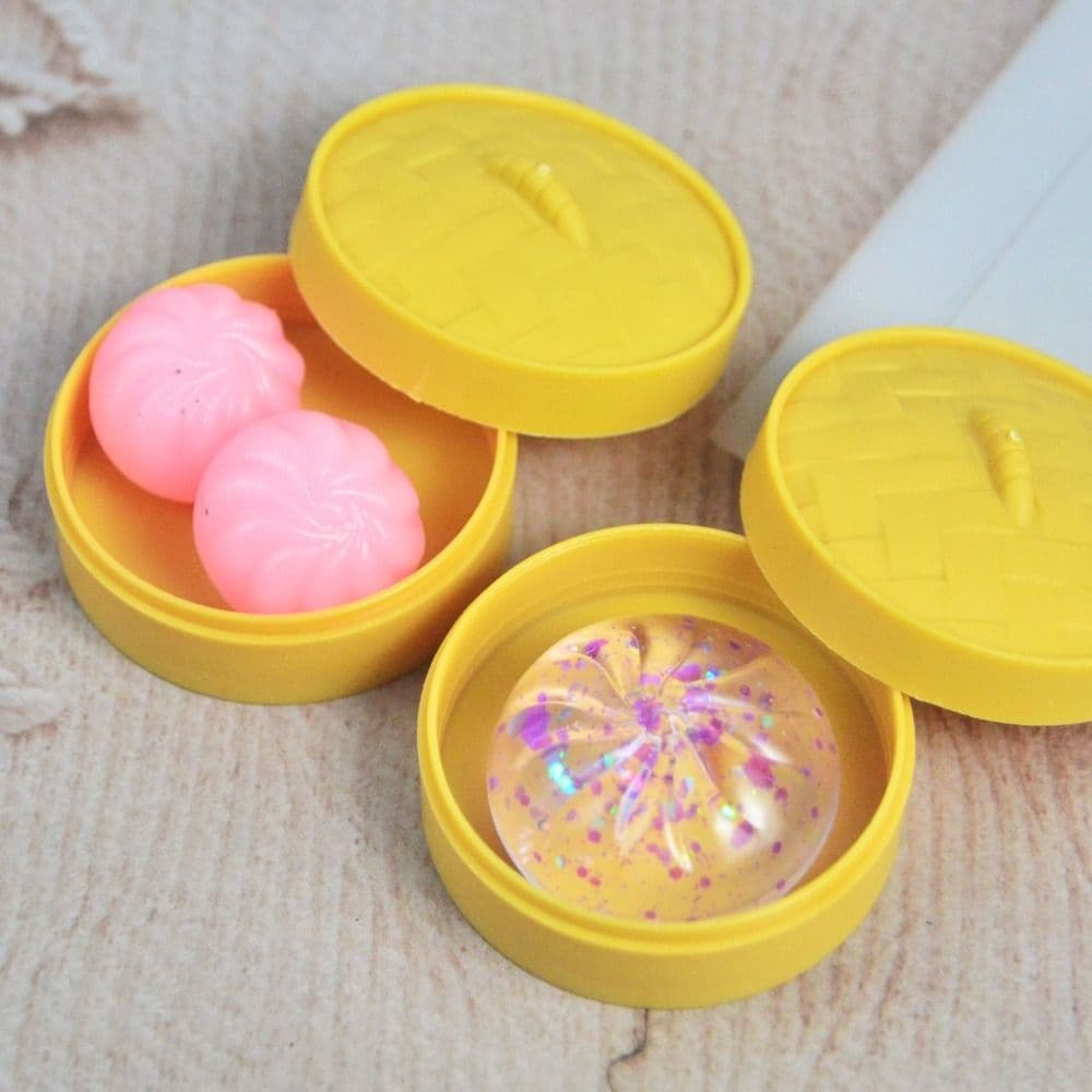 SHANHAI Mini เกี๊ยว Squishy, Squeezable อาหารรูปร่าง Squishy คริสตัล Bun, Prank ของเล่น Steamer Pinch นุ่มน่ารัก Fidget Sensory ของเล่นเด็กของเล่น รูปที่ 8