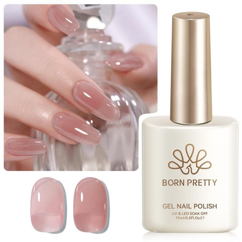 BORN PRETTY 15ml Rosewood Jelly Pink Gel ยาทาเล็บสีชมพูใส UV Soak Off Gel วานิชเล็บเจล รูปที่ 1