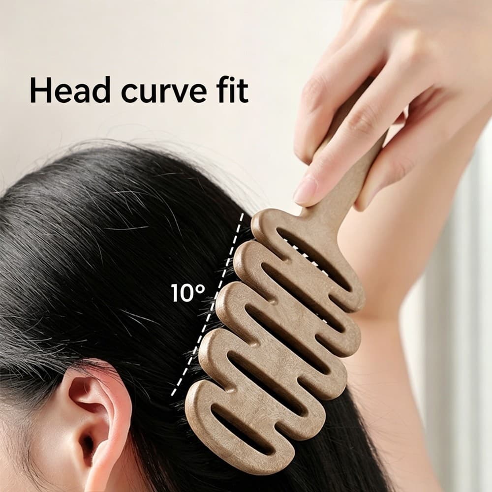JoyTray หวีลดผมร่วง แก้ผมพันกัน ลดไฟฟ้าสถิตย์ หวียกโคนผม แปรงหวีผม Boar Bristle Hairbrush หวีพับ หวีผม รูปที่ 6