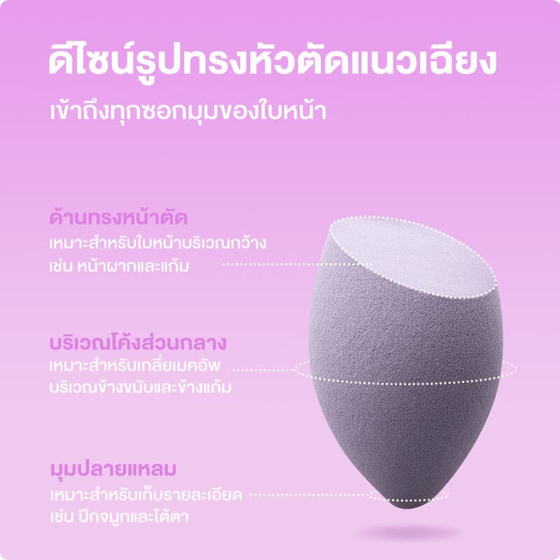 Oni Soft Sponge โอนิ ฟองน้ำสำหรับแต่งหน้า รูปที่ 8