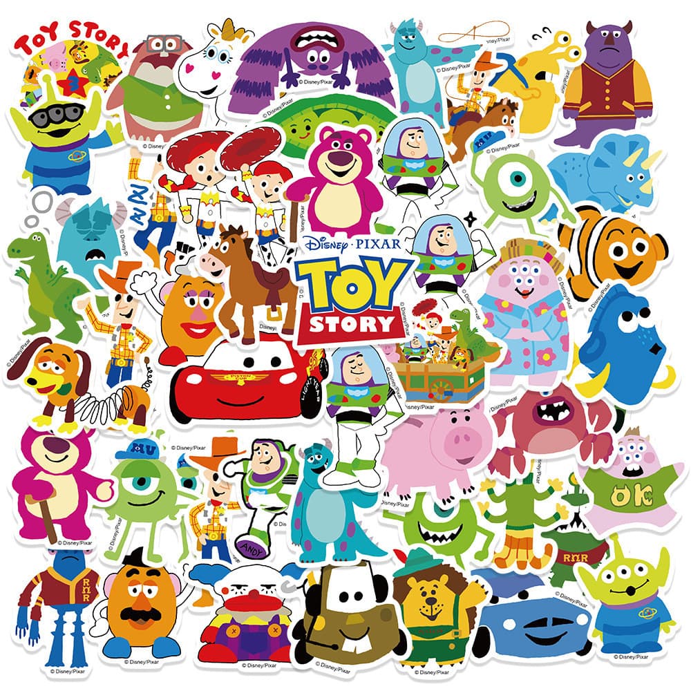 Disney Cartoon ทอย สตอรี่ toystory sticker สติกเกอร์กันน้ำ 50ชิ้น toy story รูปที่ 1