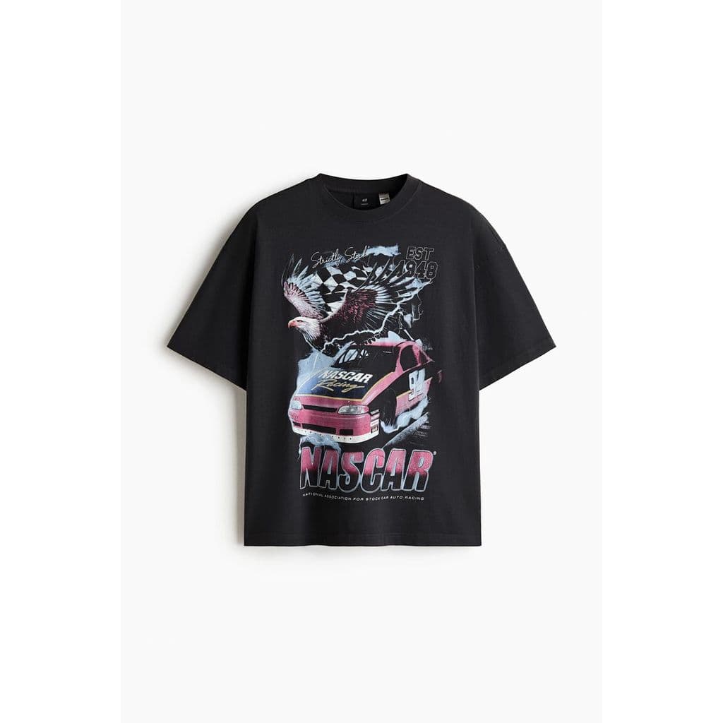 H&M เสื้อยืดทรงโอเวอร์ไซส์ ผู้ชาย 1159823_25 รูปที่ 1
