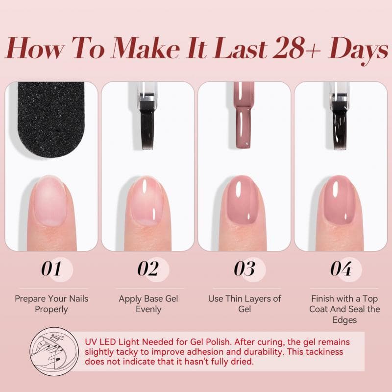 BORN PRETTY 15ml Rosewood Jelly Pink Gel ยาทาเล็บสีชมพูใส UV Soak Off Gel วานิชเล็บเจล รูปที่ 7