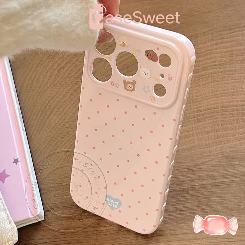 เหมาะสำหรับ Realme C75 C63 C55 C53 C35 C30 C25 C20 C11 5 C71 C61 C30s C25s C20A C12 5i 5S เคสโทรศัพท์ลายจุดพร้อมตุ๊กตา รูปที่ 6