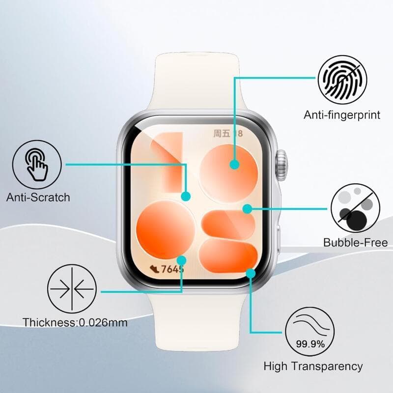 3D หน้าจอโค้ง Protector สําหรับ Huawei Fit 5 HD Coverage ฟิล์มป้องกันสําหรับนาฬิกา Huawei Fit4/4Pro/3 ป้องกันหน้าจอ รูปที่ 5