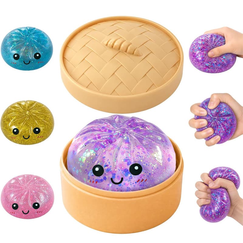 Malt Sugar Glitter Dumpling Squishy ช้า Rebound ความเครียดบรรเทา Fidget Squeeze ของเล่น รูปที่ 1