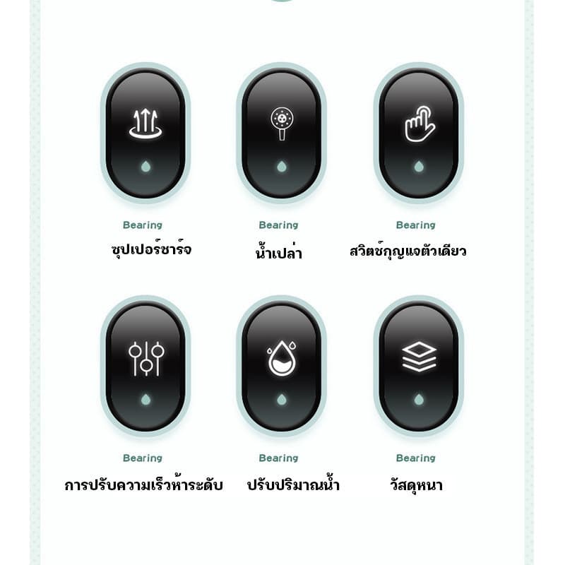 ฝักบัวอาบน้ำ ฝักบัวแรงดันสูง ฝักบัวแรงดันสูงปรับได้ 5 ระดับ รูปที่ 6