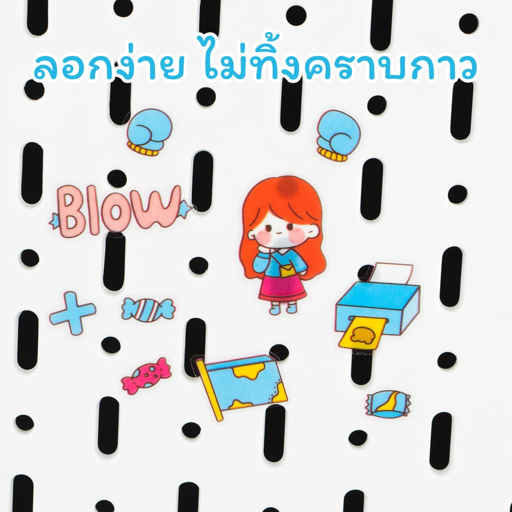 Sticker สติ๊กเกอร์ ลายการ์ตูน คละลาย สติกเกอร์ PVC น่ารัก ตกแต่งไดอารี่ สมุด เคสมือถือ DIY รูปที่ 3