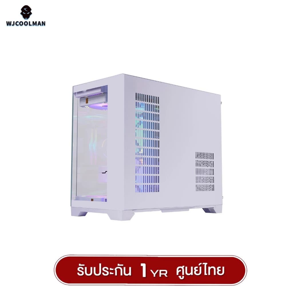 WJCOOLMAN DREAMER M-ATX Tempered Glass เคสคอมพิวเตอร์ รองรับชุดน้ำ 3 ตอน รูปที่ 6